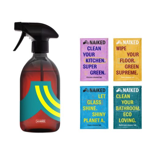Pastiglie detergenti kit risparmio NAIKED con spruzzino VERDE | Casa Zelena